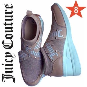 JUICY COUTURE SNEAKERS WHITE/MAUVE 8 NWT